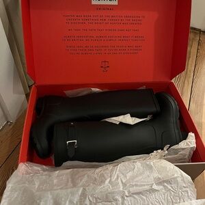 Hunter Women's Black Tall Boots